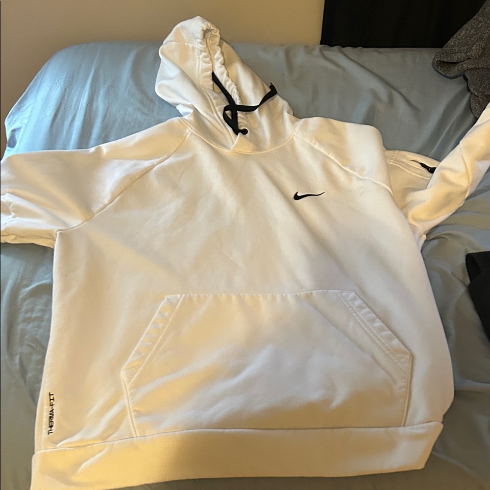 Nike Men's White TERMA-FIT Hoodie